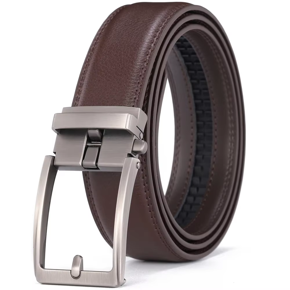 Ceintures clic pour hommes marque de luxe concepteur boucle automatique véritable Original en cuir v