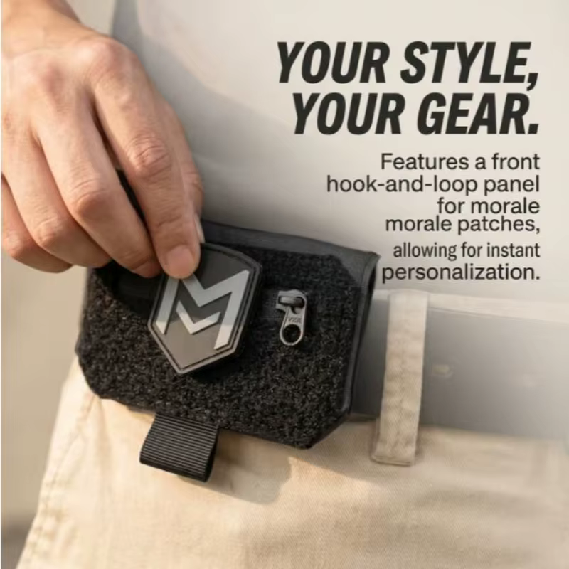 Portefeuille compact EDC à clip ceinture - Pochette de ceinture antivol discrète pour passeport, arg