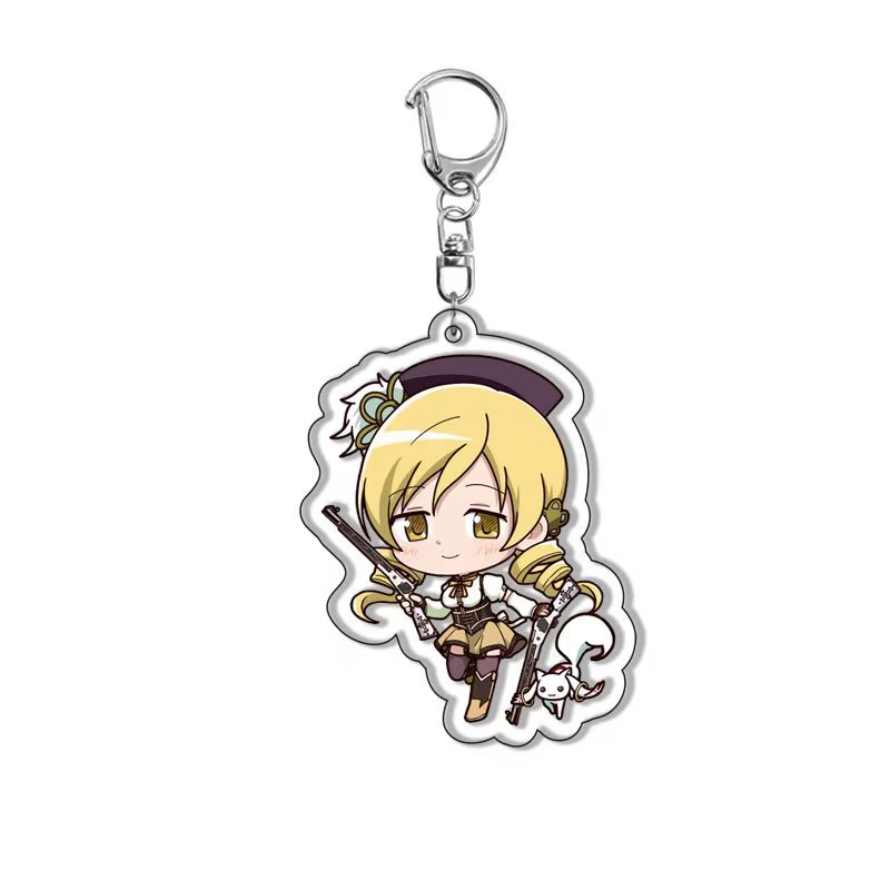 Porte-clés Anime Puella Magi Madoka Magica, Kaname Akemi Homura, Miki Sayaka, Tomoe Mami, Kyoko, pou