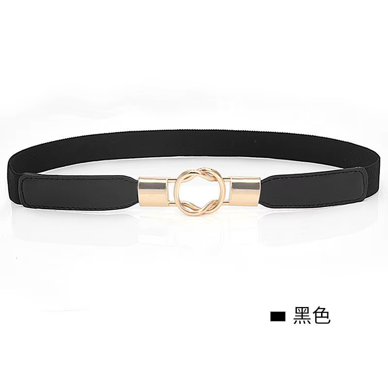 Ceinture rétro pour femme, ceinture élastique de bonne qualité, ceinture noire tendance, ceinture po