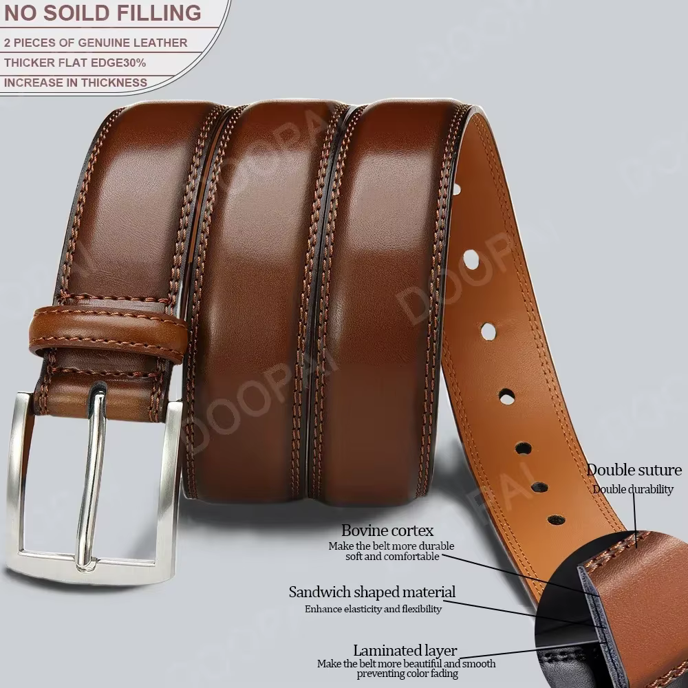 Ceintures en cuir véritable pour hommes, de haute qualité, LONG, grande boucle ardillon, boucle auto