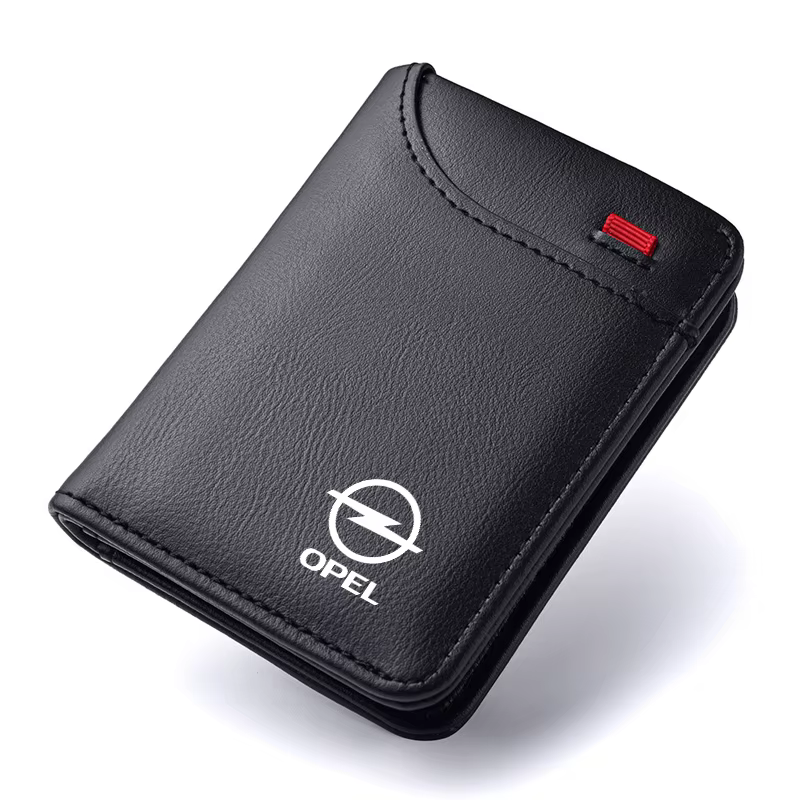 Emblème de voiture portefeuille souple en cuir Mini porte-monnaie pour cartes de crédit petit portef