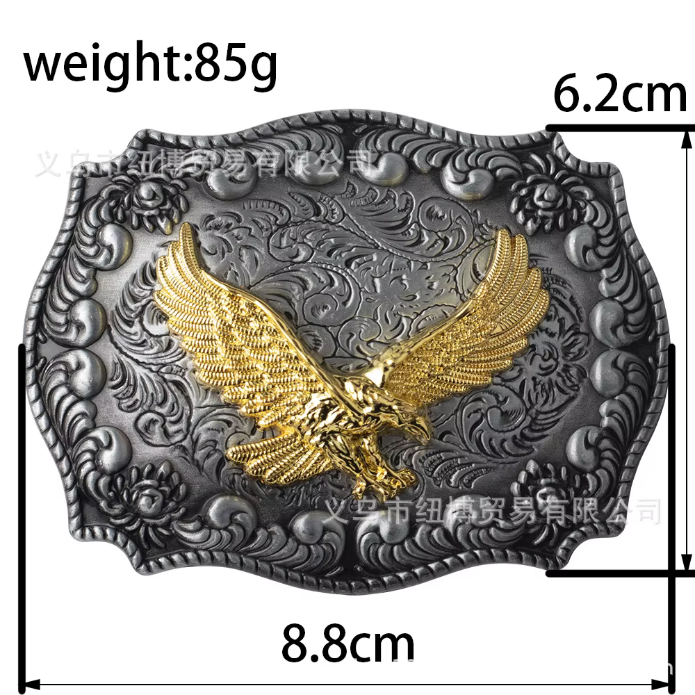 Boucle de ceinture en métal bicolore, aigle doré, tête de ceinture YonbaoDY, bricolage