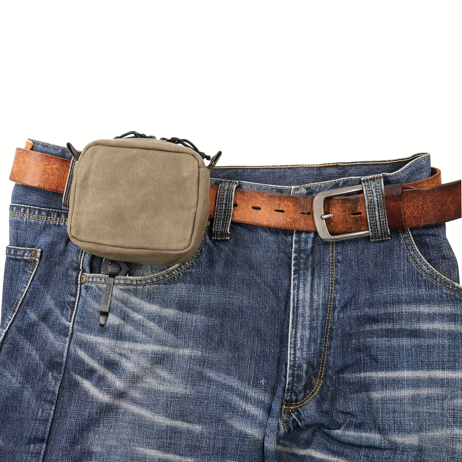 Pochette de ceinture pour hommes et femmes, pochette EDC à fermeture éclair YKK, sac de ceinture, sa