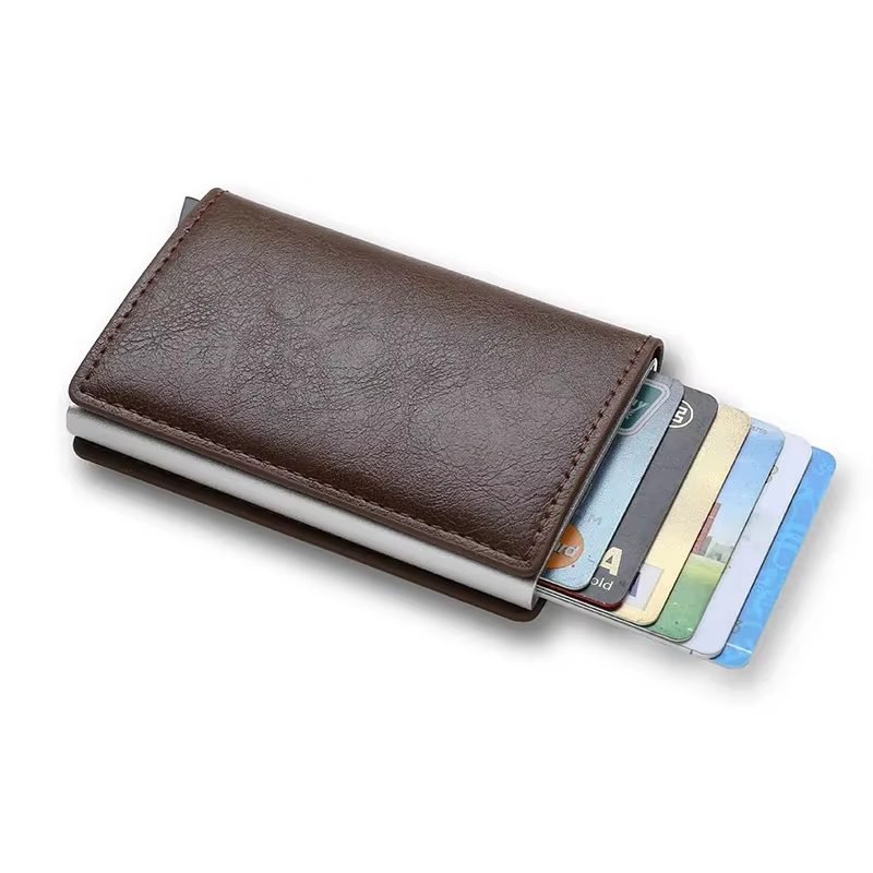 Porte-carte de crédit Anti Rfid, portefeuille intelligent minimaliste pour hommes et femmes, petit p