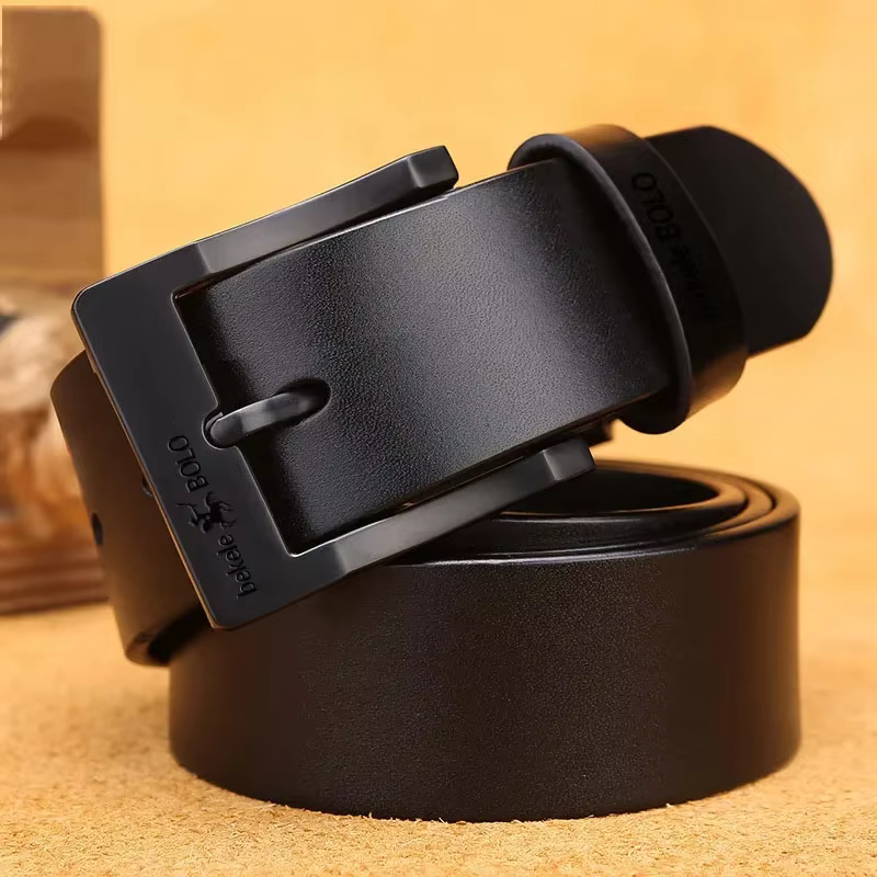 2025 ceinture pour hommes en cuir Original véritable ceinture mode alliage boucle ardillon adulte co