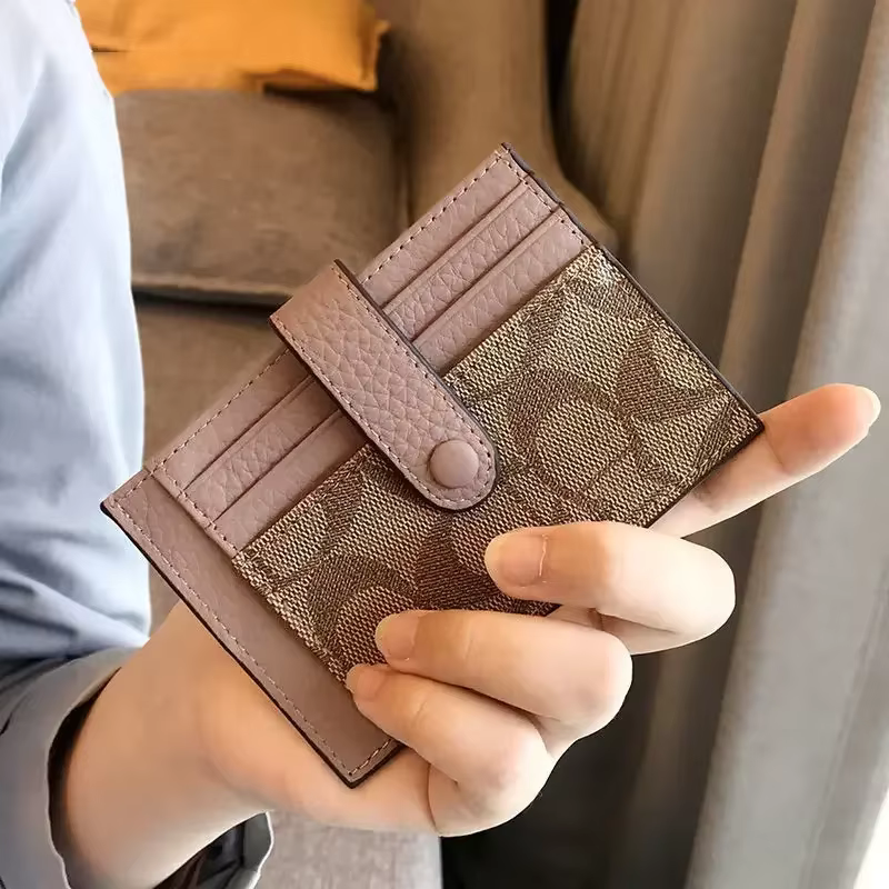 Portefeuille pour femme en cuir PU, porte-cartes, design luxueux, portefeuilles à plusieurs fentes,