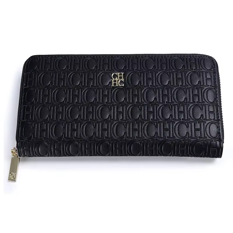 Portefeuille Classique Femme CH Fashion, Design Uni, Lettres Gaufrées, Nouveau Portefeuille de Luxe