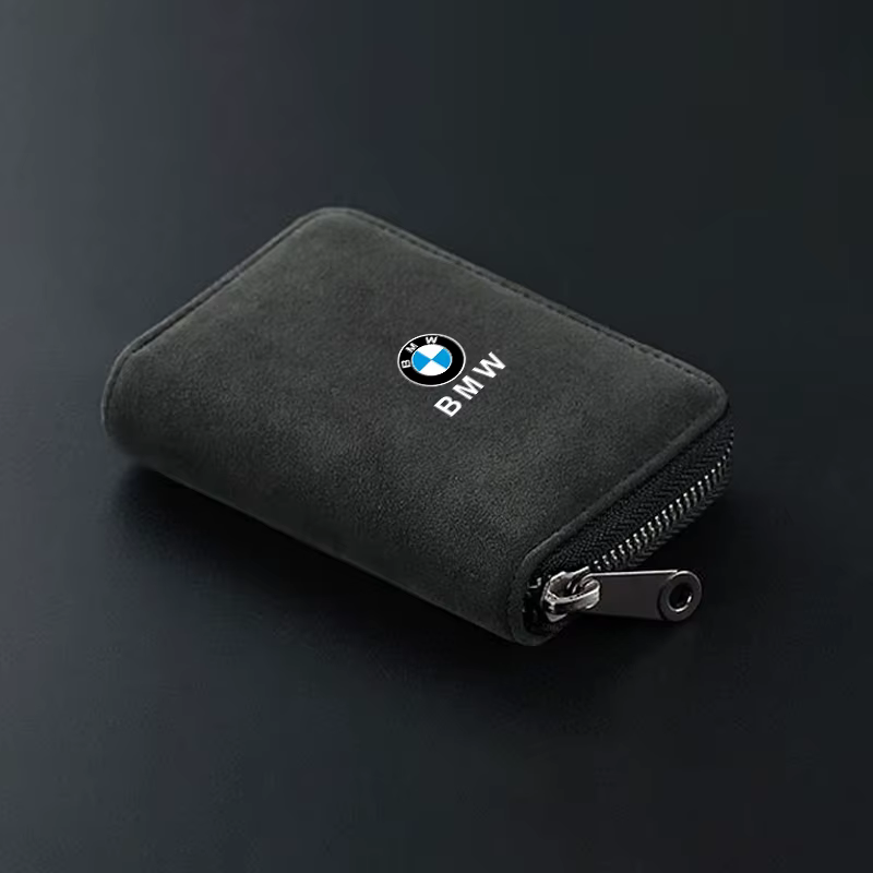 Portefeuille pour femmes et hommes, porte-cartes de permis de conduire avec logo de voiture, sacs po