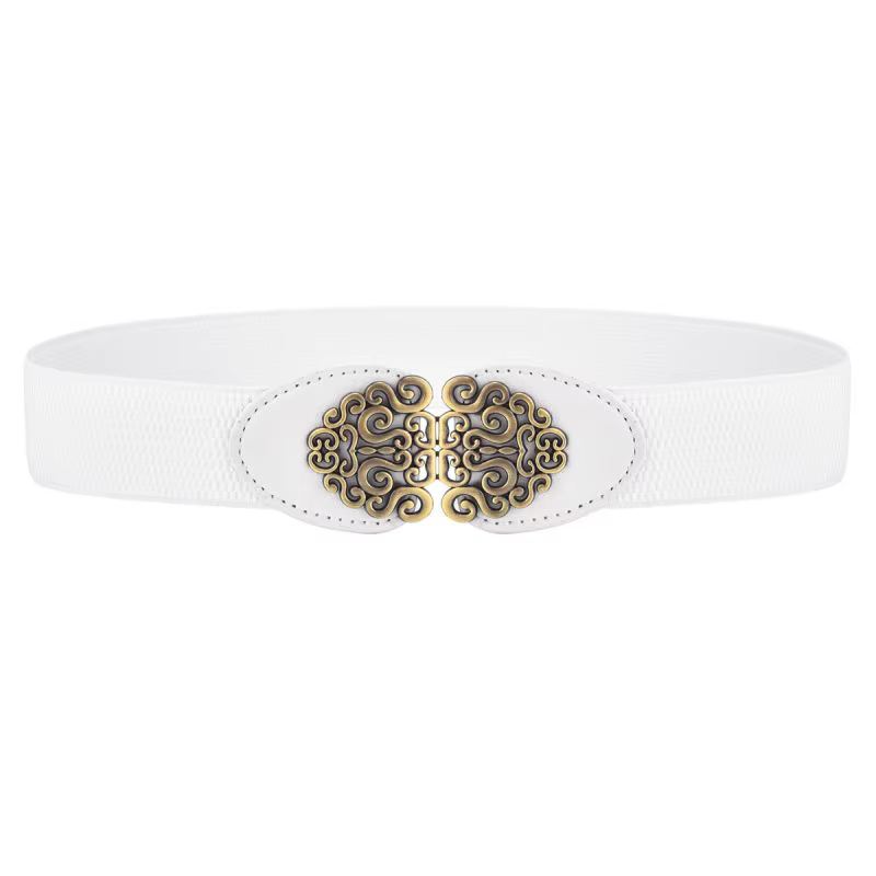 Ceinture élastique rétro extensible pour femmes, large, accessoire de mode pour filles, adapté à l'a