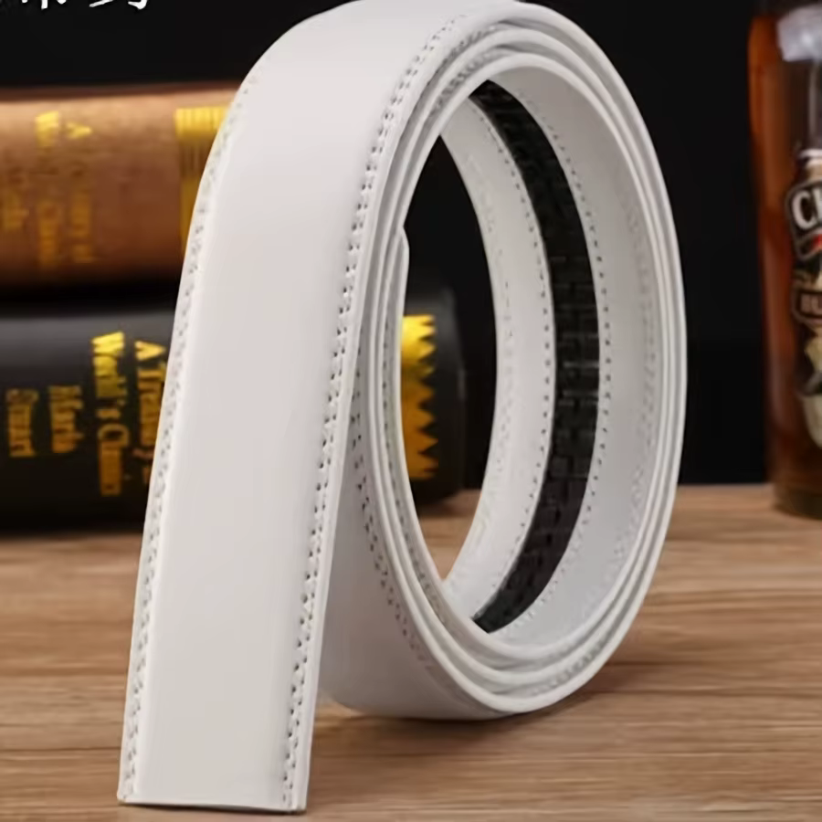 Ceinture à cliquet blanche pour homme (sans déduction), ceinture remplaçable, largeur 3,4 cm/3,81 cm