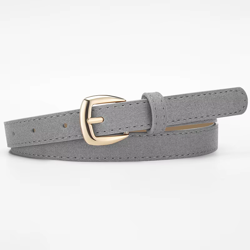 Ceinture en daim minimaliste et polyvalente pour robes, style décontracté et frais, ceinture en jean