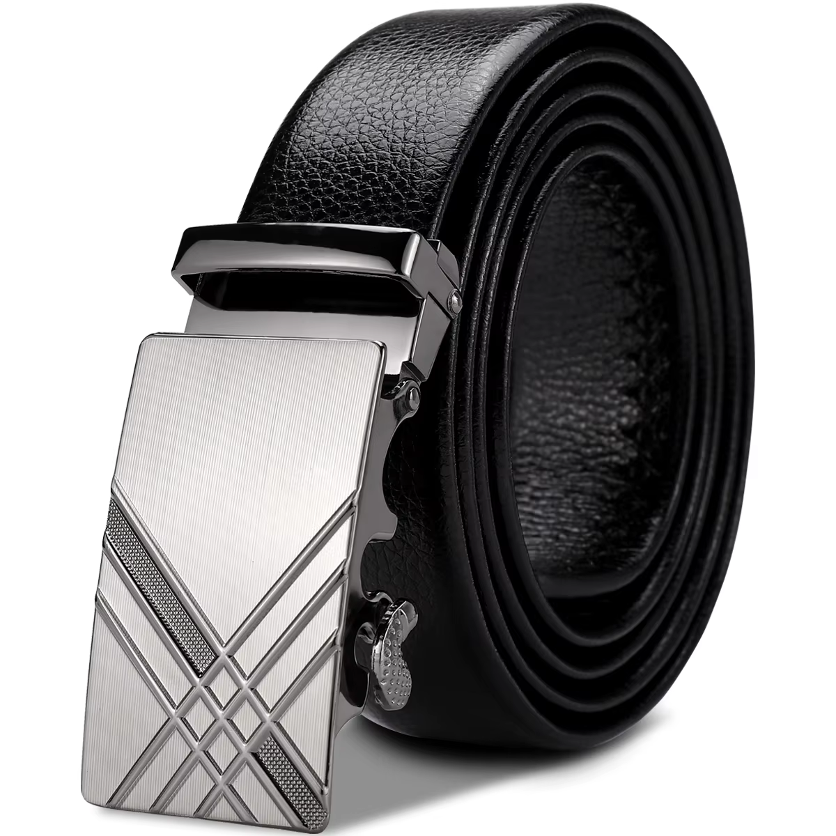 Ceinture à boucle automatique pour hommes, ceinture double couche, ceinture de taille multifonctionn