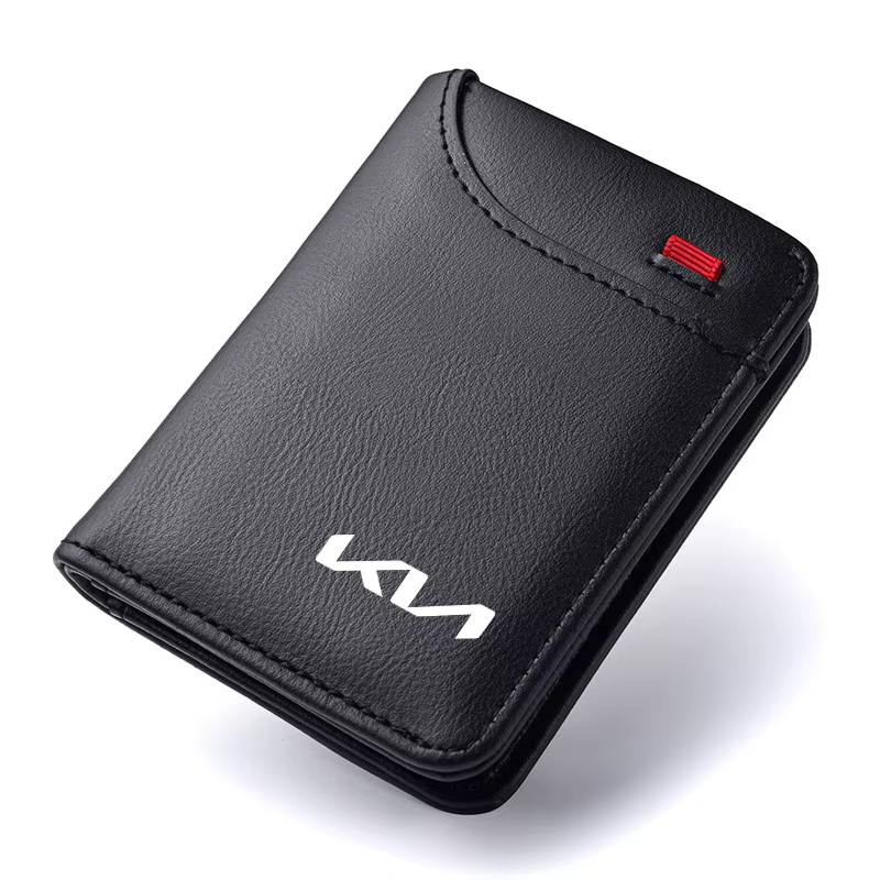 Mini portefeuille en cuir pour voiture, porte-cartes d'identité, cartes de crédit, documents, pour K