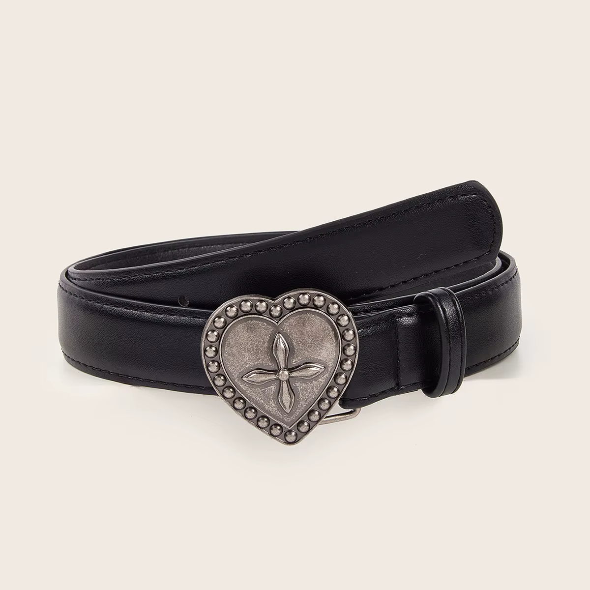 Ceinture croix coeur de pêche gothique vintage pour femmes, ceinture diesel Y2k, accessoires de robe