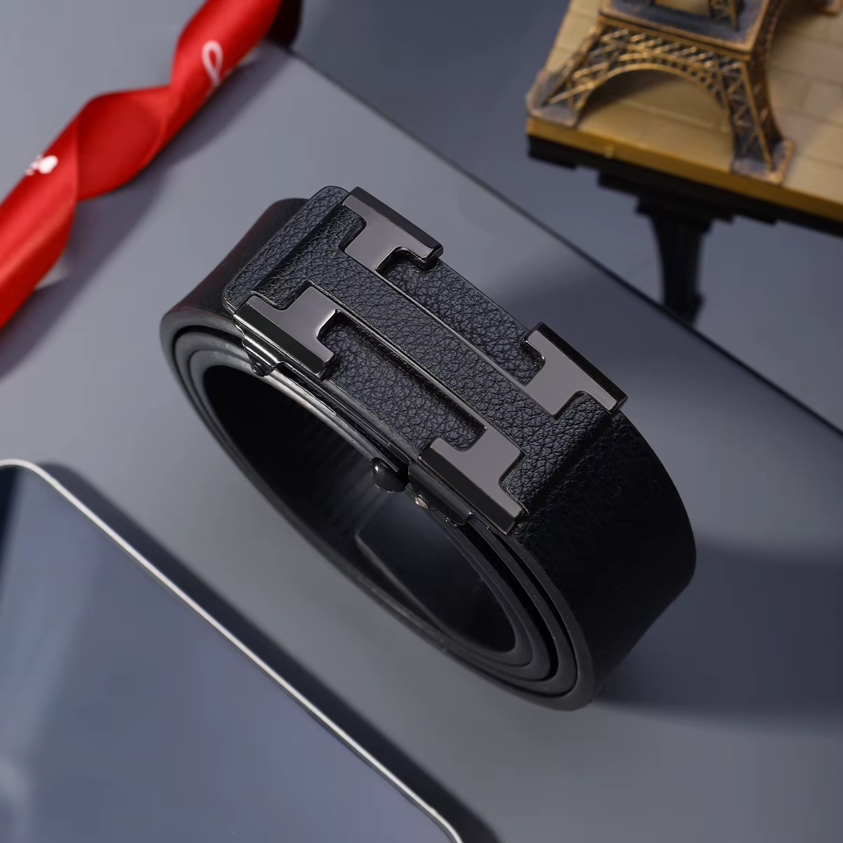 Ceinture de travail élégante pour homme avec boucle automatique en métal, durable, idéale pour un us