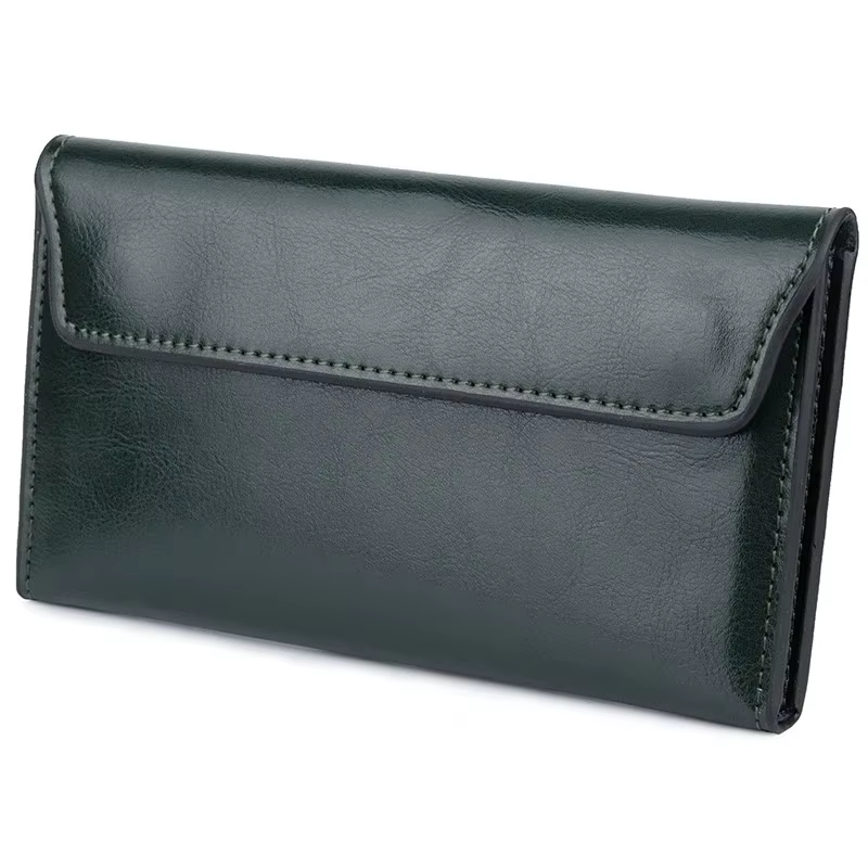 Portefeuille long luxueux en cuir véritable pour femme, pochette 2 en 1, porte-carte de crédit