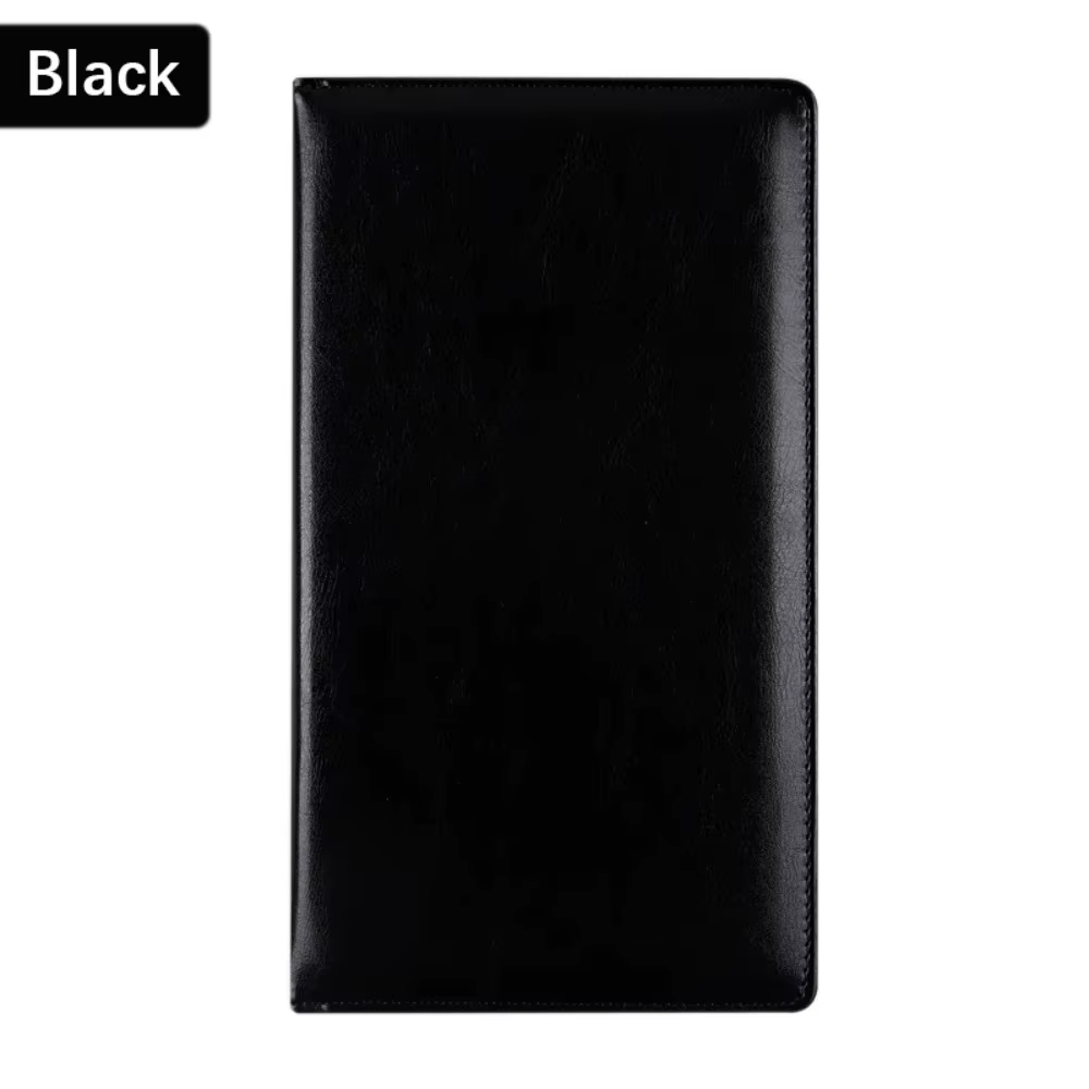 Porte-documents portable en cuir PU A6 avec fente de rangement, porte-stylo, presse-papiers, pince à