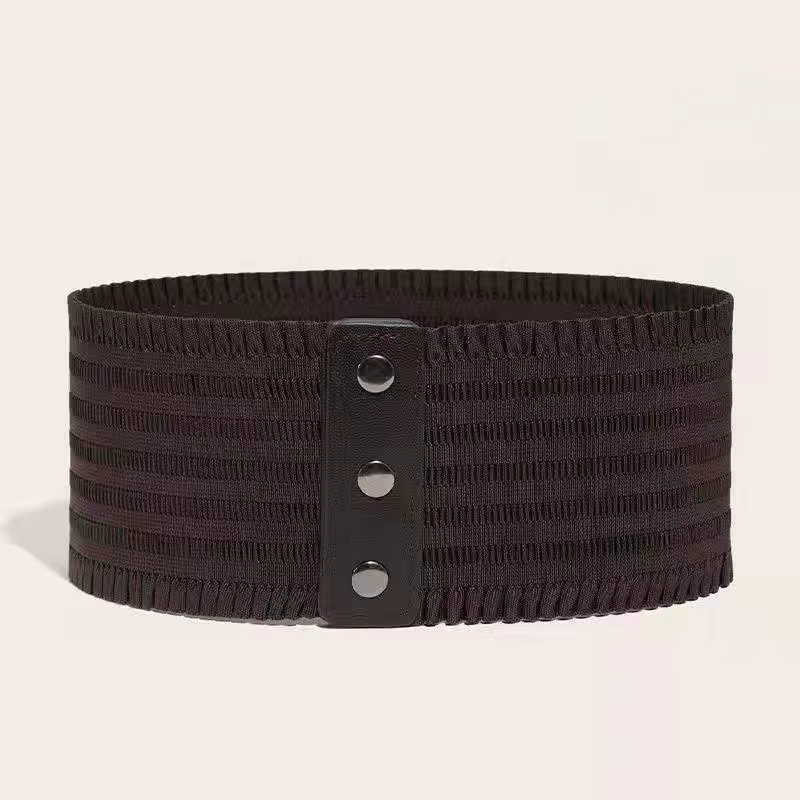 Ceinture élastique large pour femmes, rétro, classique, polyvalente, adaptée aux robes, manteaux, je
