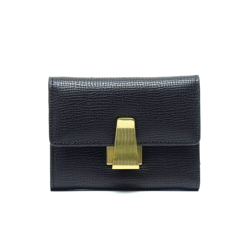 Portefeuille court en cuir de vache pour femme, porte-monnaie, porte-cartes, petite mini pochette po