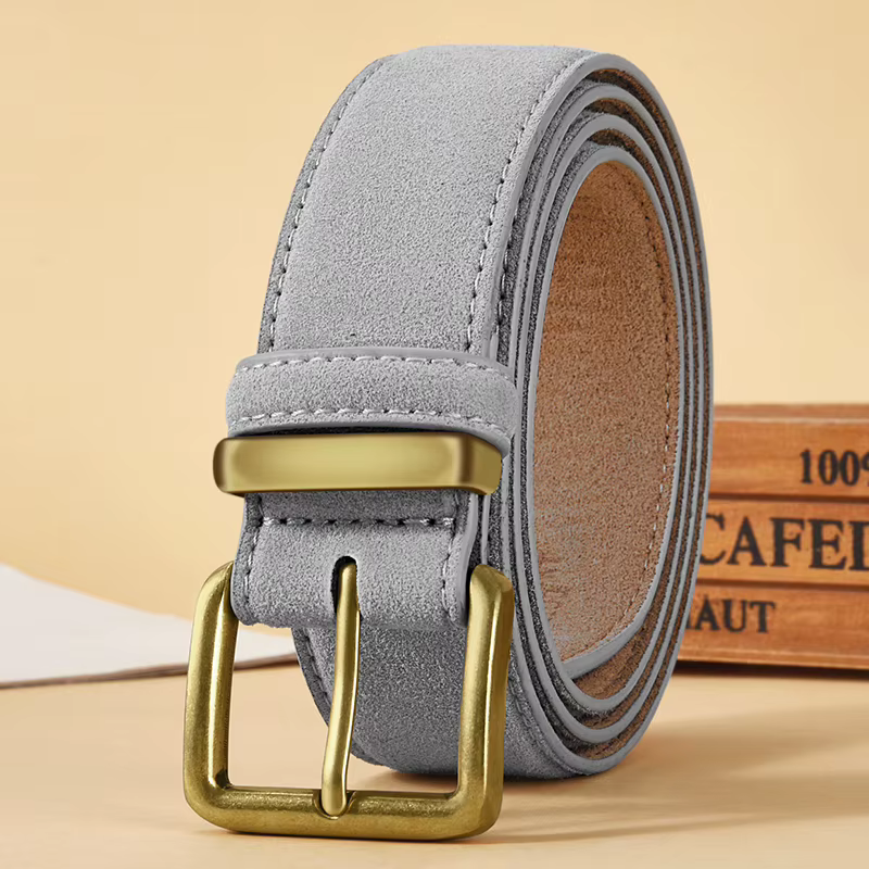 Ceinture en daim pour femmes, ceinture de 3,5 cm de large, ceinture pour hommes de style rétro, adap