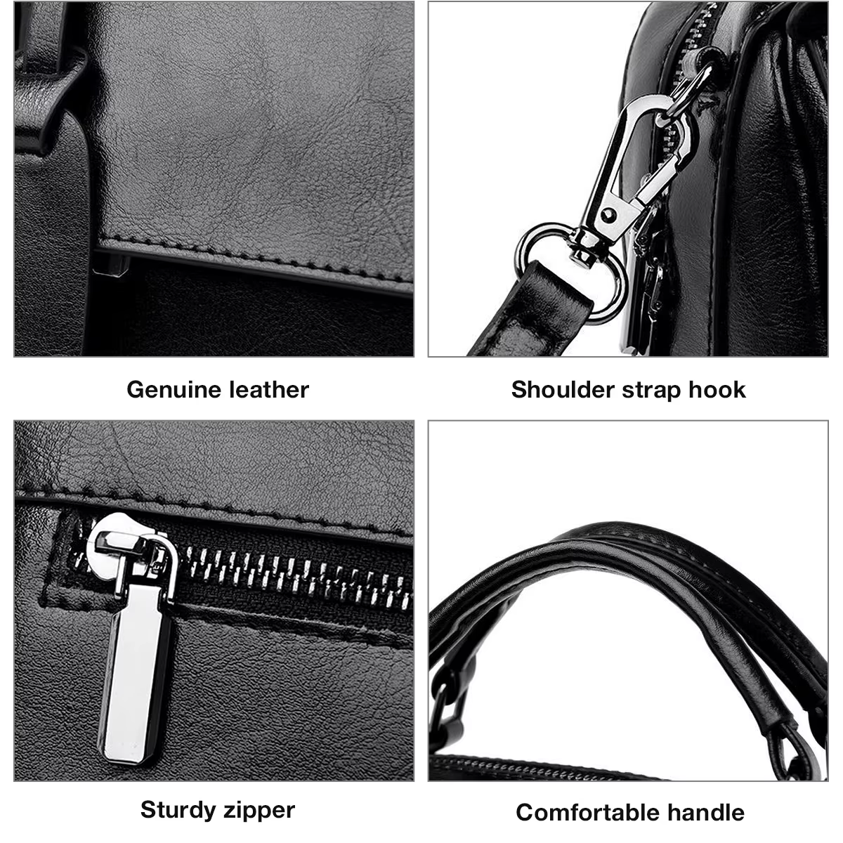 Sac à main de luxe FOXER en cuir fendu pour femme, sac à bandoulière rétro décontracté, sac à poigné