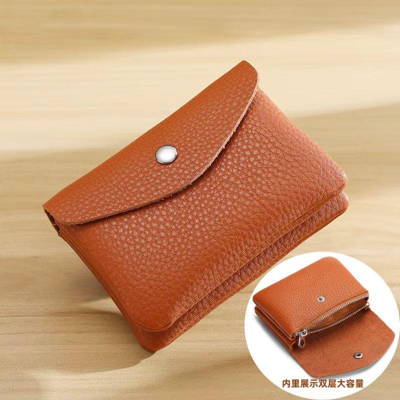 Portefeuilles courts en cuir pour pièces de monnaie, pochette, étui pour cartes, petit porte-monnaie