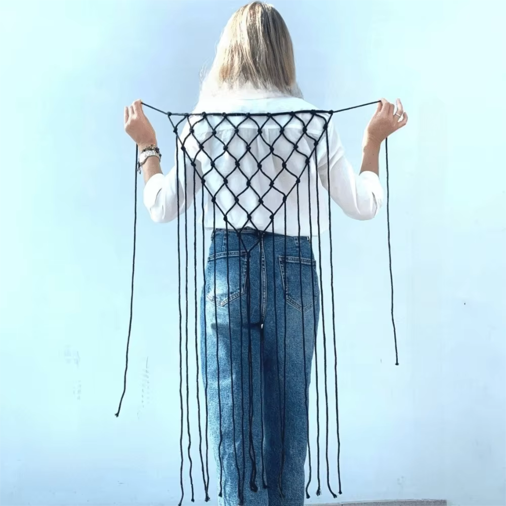 Ceinture en coton tissée à la main, châle léger de style bohème unique, accessoires décoratifs à pom