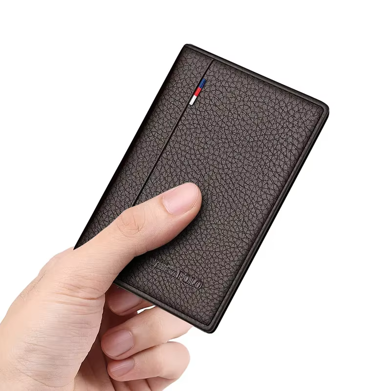 Marque de luxe Mini Ultra-mince petit portefeuille hommes court en cuir petit porte-carte portefeuil