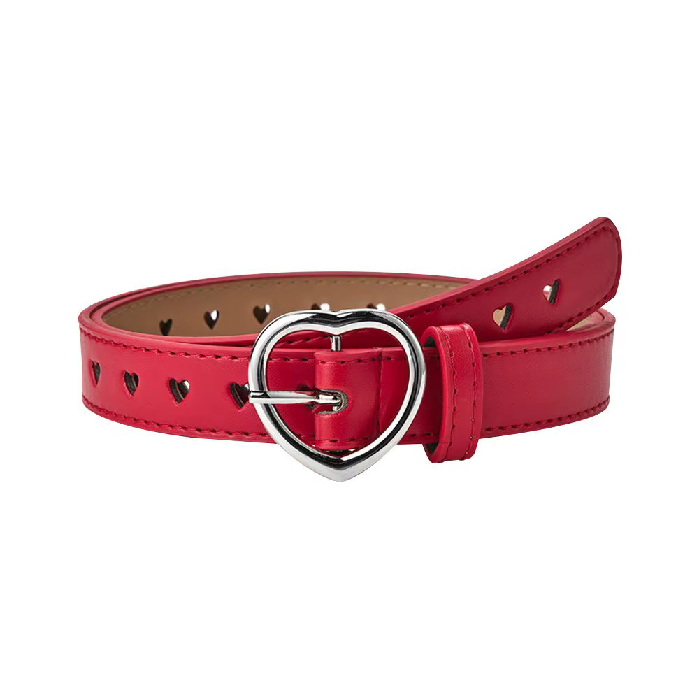 Ceinture élastique ajustable en forme de cœur pour fille, tenue d'uniforme pour adolescentes