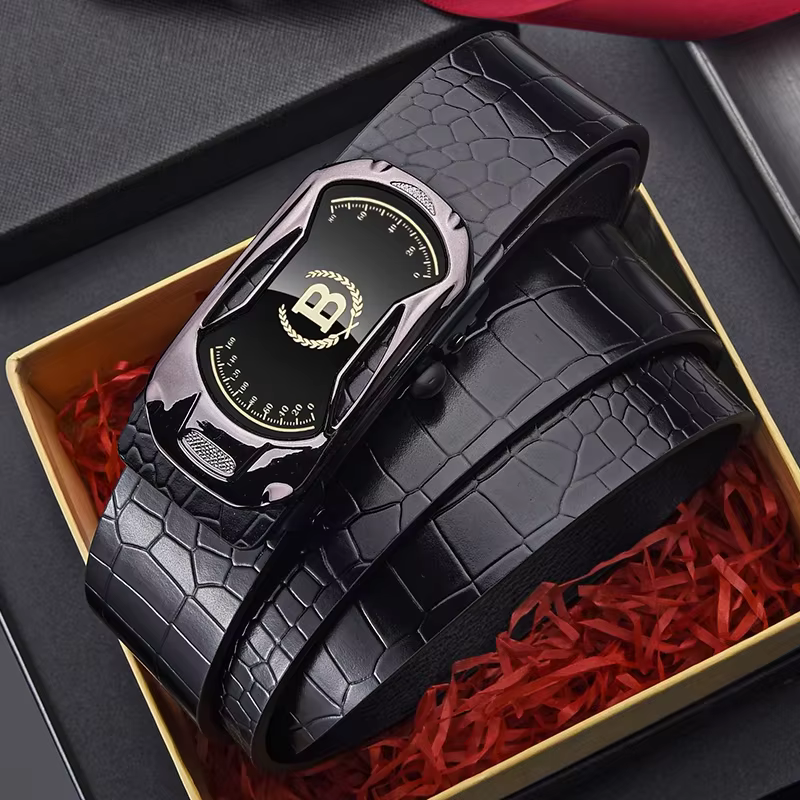 Ceinture en cuir PU élégante pour homme PAUL HUEMAN - Ceintures tendance - Boucle automatique pour a