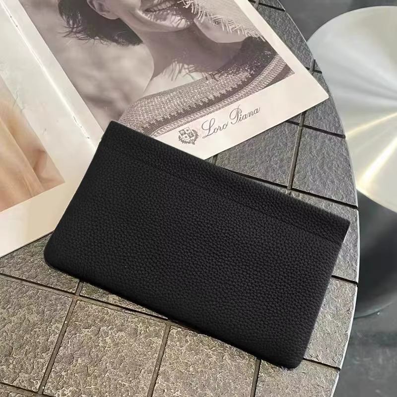 Portefeuille en cuir à fermeture automatique, sac de rangement Portable Ultra-fin, trousse de maquil