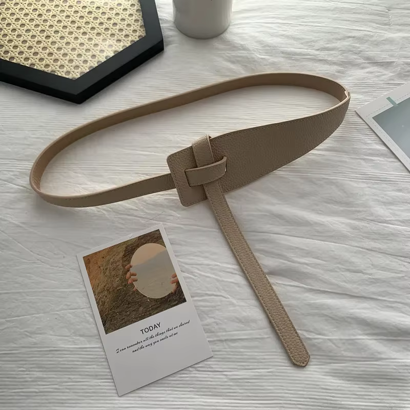 Ceintures de créateur pour femmes ceintures de haute qualité noeud doux en cuir Pu longs Cummerbunds