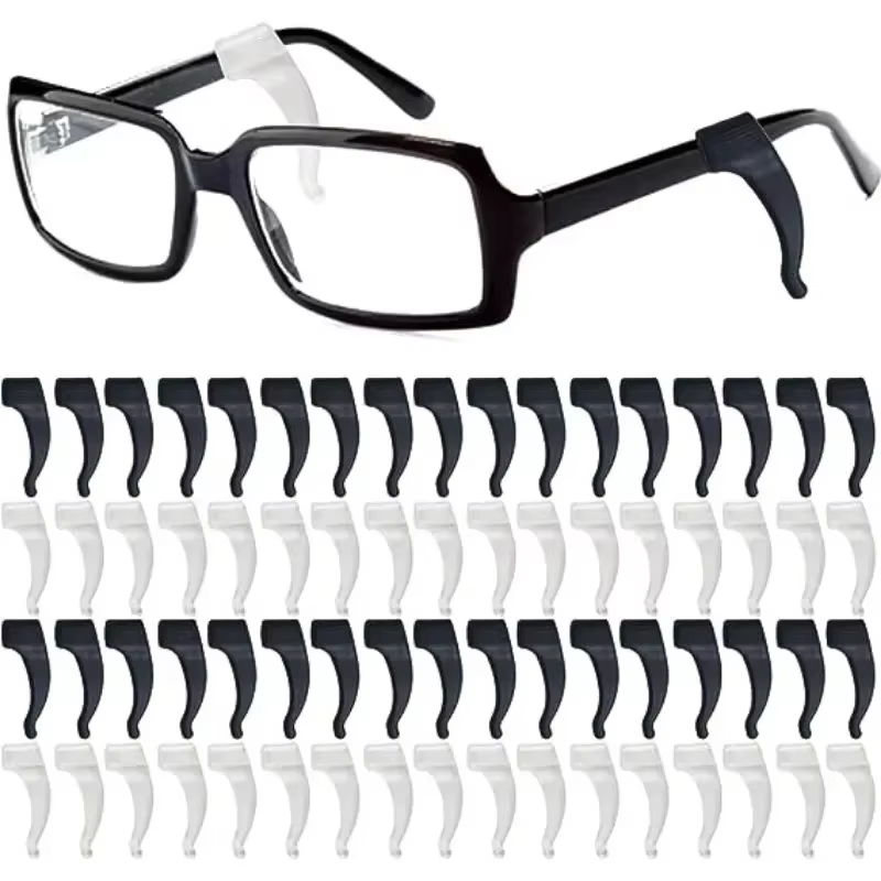 Crochet d'oreille en Silicone antidérapant pour lunettes, 2/40 pièces, fixation de support de mancho