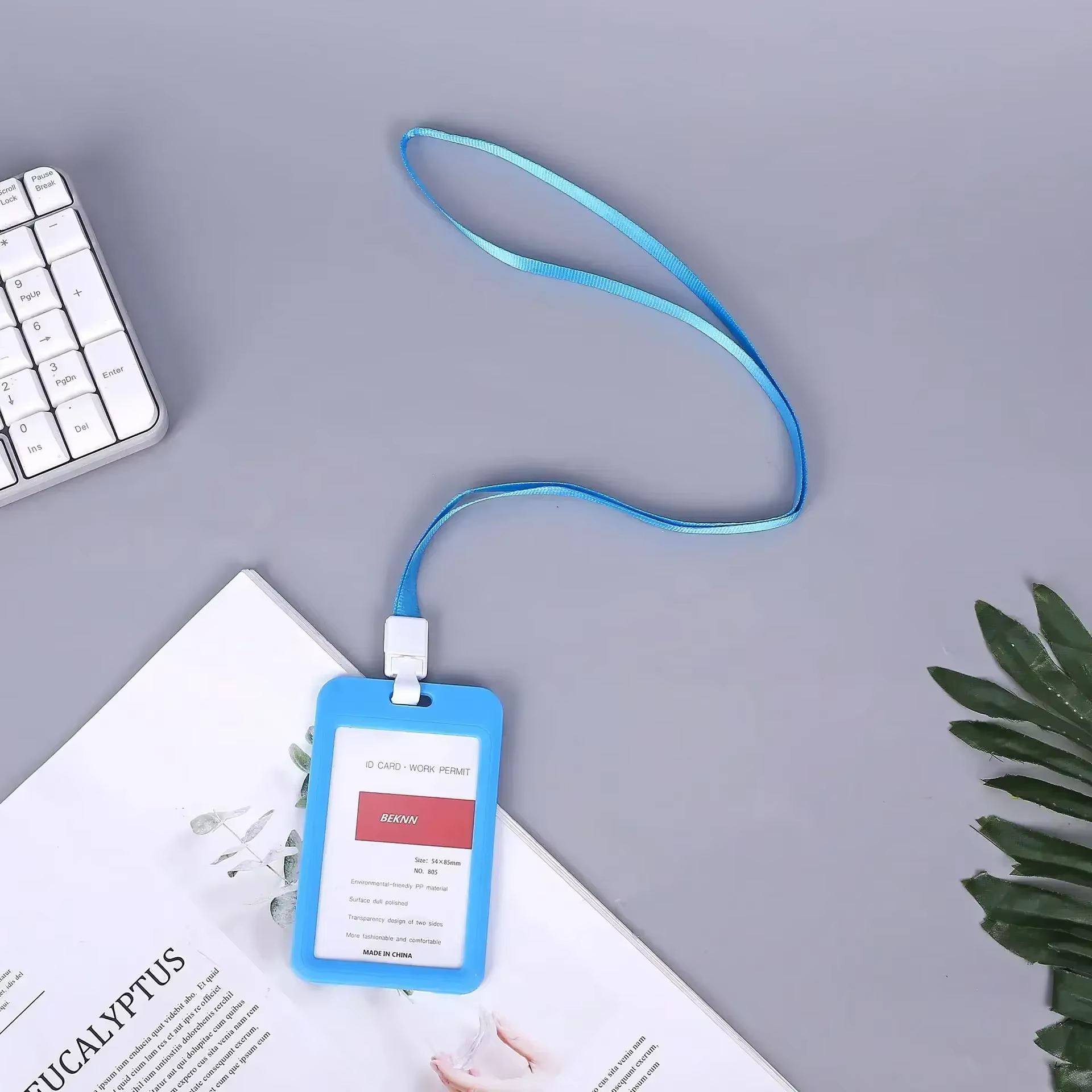 Porte-cartes de permis de travail avec lanière pour hommes et femmes, porte-cartes, porte-cartes de