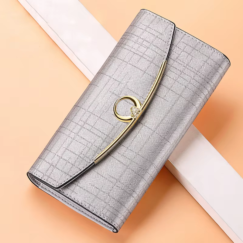 Portefeuille Long en cuir pour femmes, sac à main de luxe de styliste, grande capacité, de haute qua