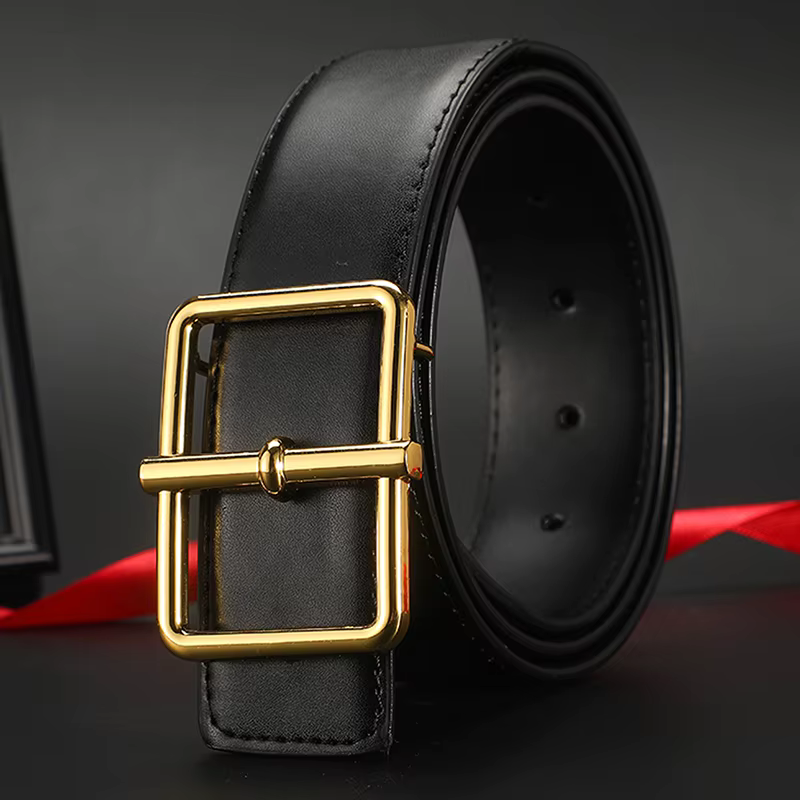 Ceinture pour homme de haute qualité, large (38 mm), de marque, en cuir, design de créateur, mode, l