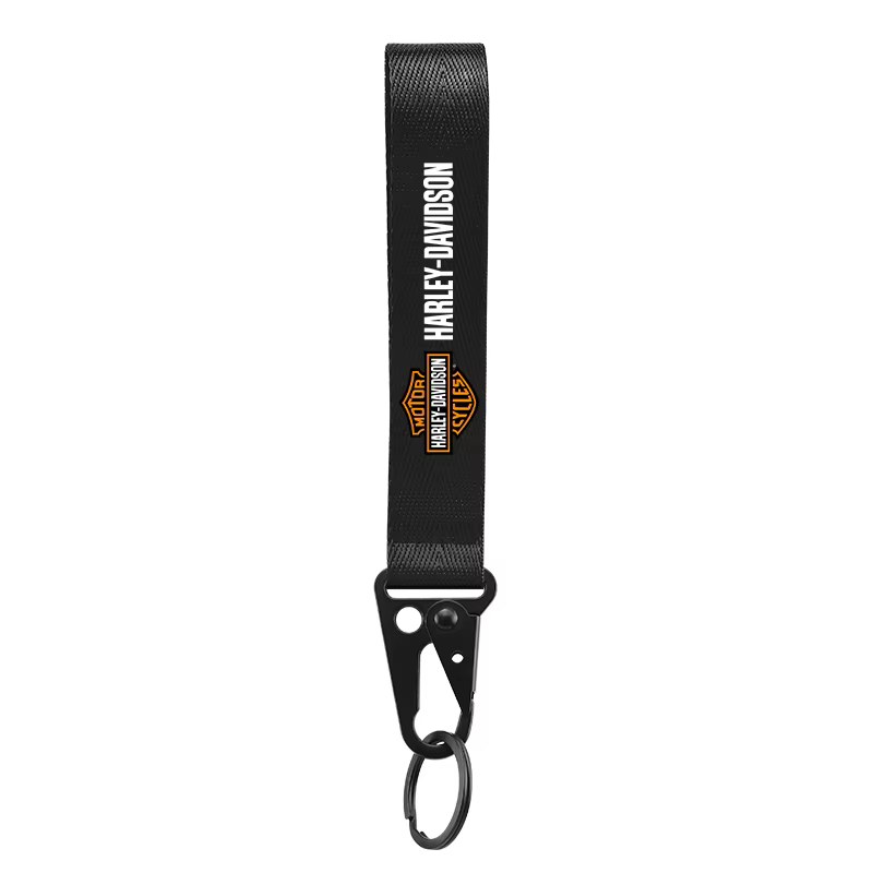 Porte-clés pour moto Harley Davidson, motif bec d'aigle, avec logo imprimé, en sangle, pour sac, ave