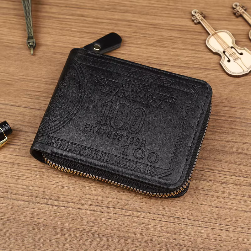 Portefeuille en cuir pour hommes, prix en dollars 2024, pochette décontractée, porte-monnaie, porte-