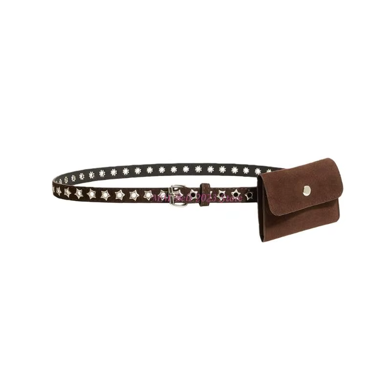 49ME – ceinture taille pour femmes, avec grand œillet, portefeuille pratique pour fête