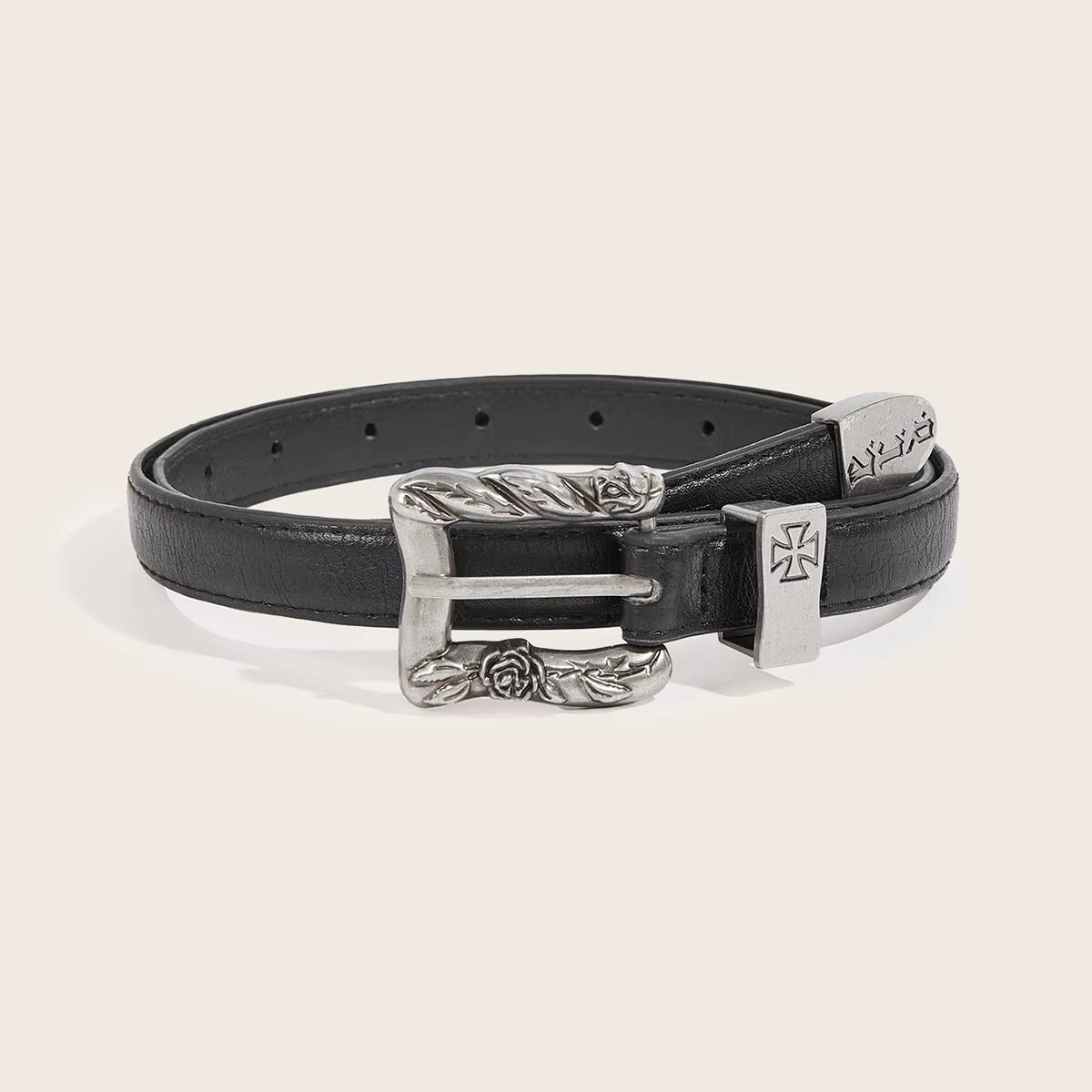 Nouvelle ceinture tressée punk de haute qualité 2026, design Erd Belt Cross Melancholic de deuxième 
