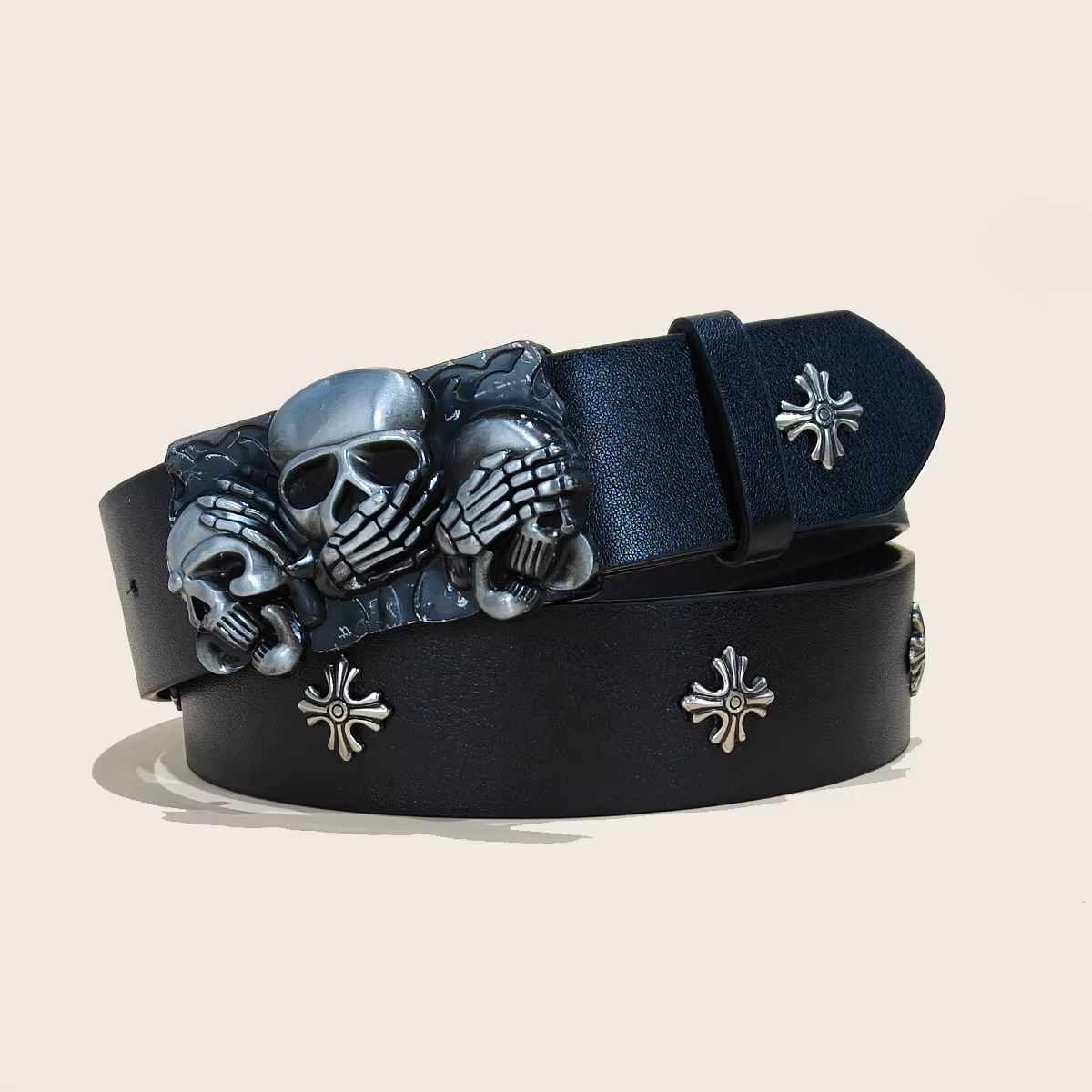 Ceinture Punk Tendance, Design Croisé Mélancolique de Deuxième Génération, Accessoires Gothiques de 