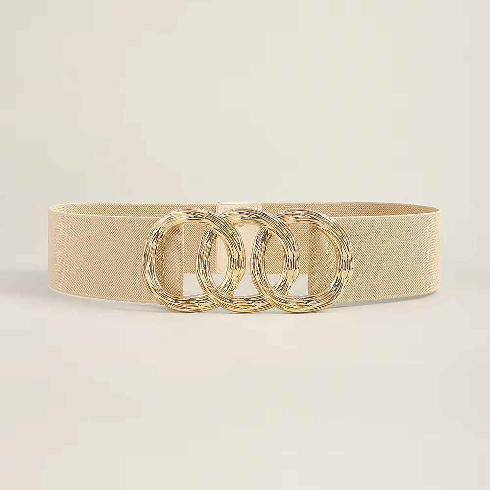 Ceintures en cuir tendance de haute qualité, simples et polyvalentes, avec motif lettres et cercles,