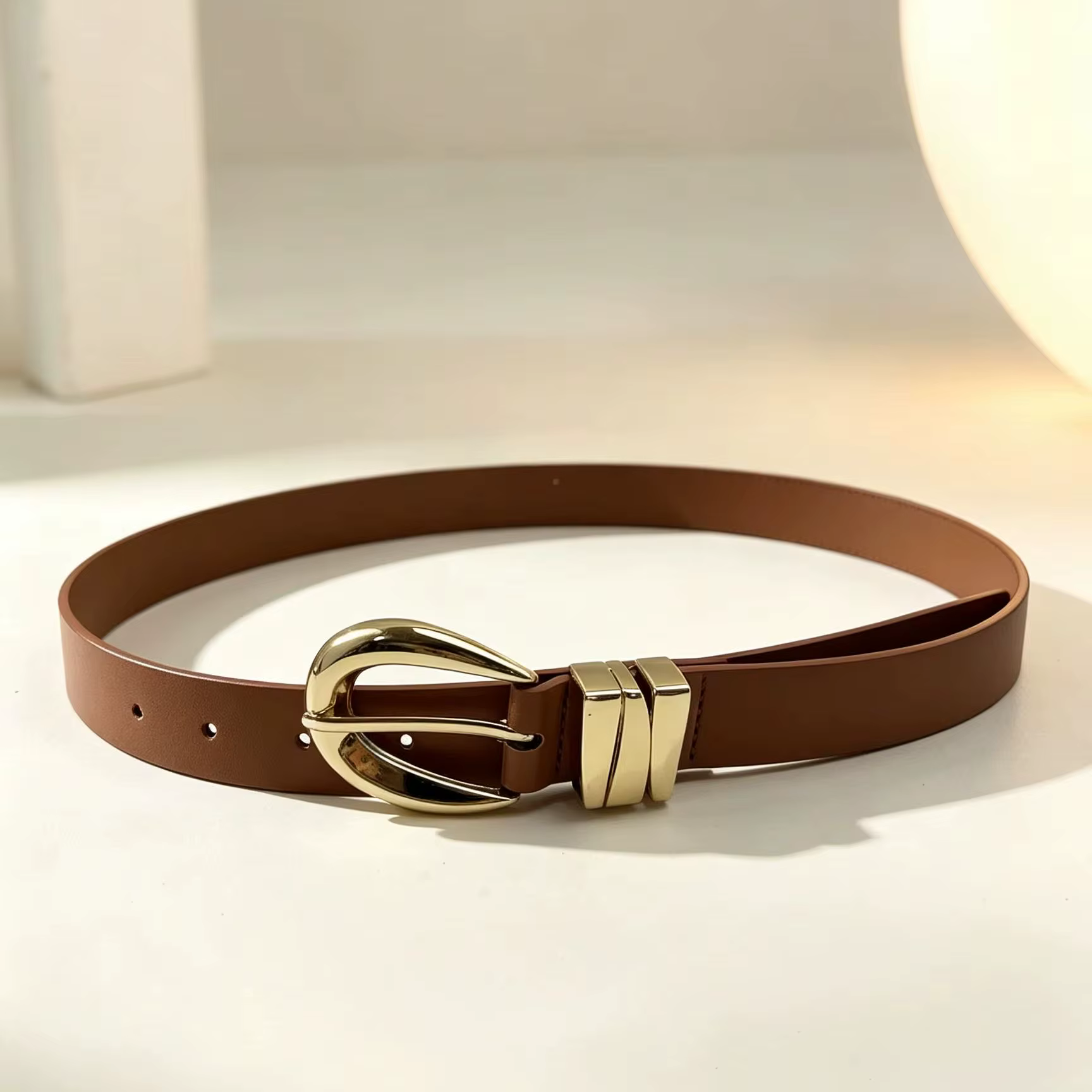 1 ceinture unisexe, style bohème simple et rétro, adaptée aux vêtements en jean et aux jupes, tendan