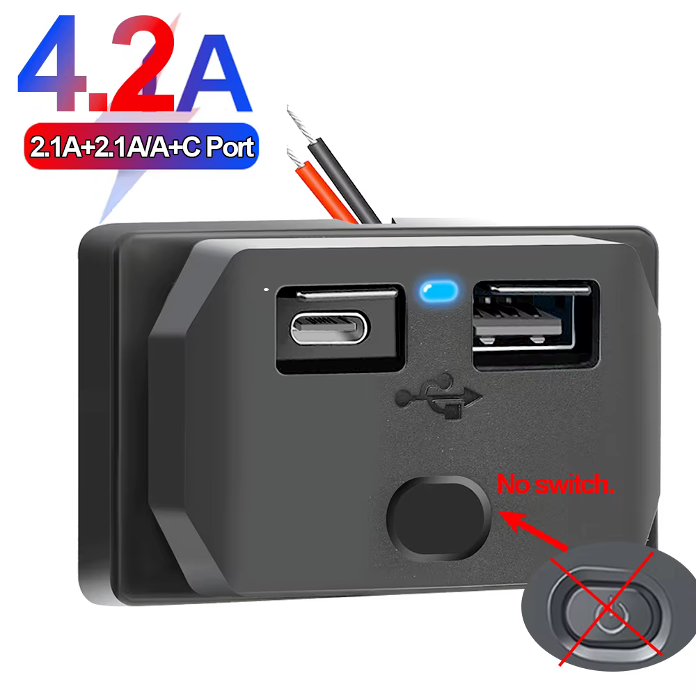 2-4 Ports 12V RV prise USB 108W double USB C 36W et double QC 3.0 18W Port chargeur de voiture prise