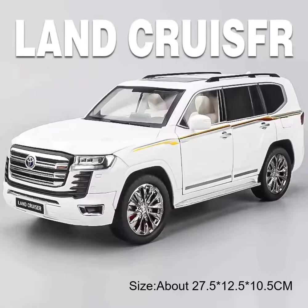 Grand modèle de voiture jouet Range Rover Land Cruiser LC300, échelle 1:18, corps en alliage, Absorp