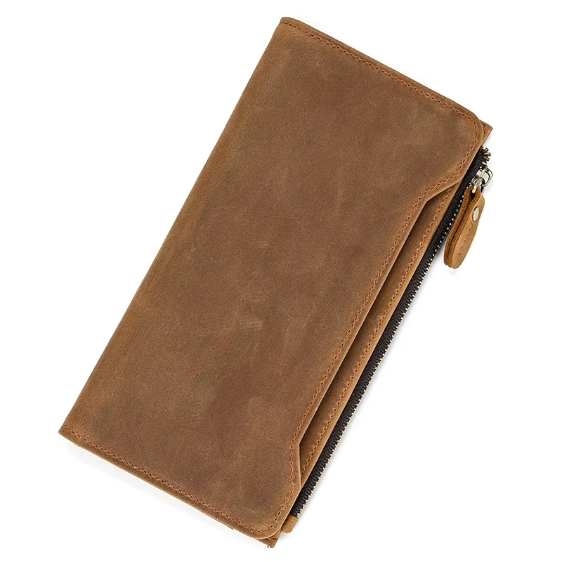Portefeuilles d'argent en cuir véritable sac à main en cuir vintage hommes femmes clip sac à main po