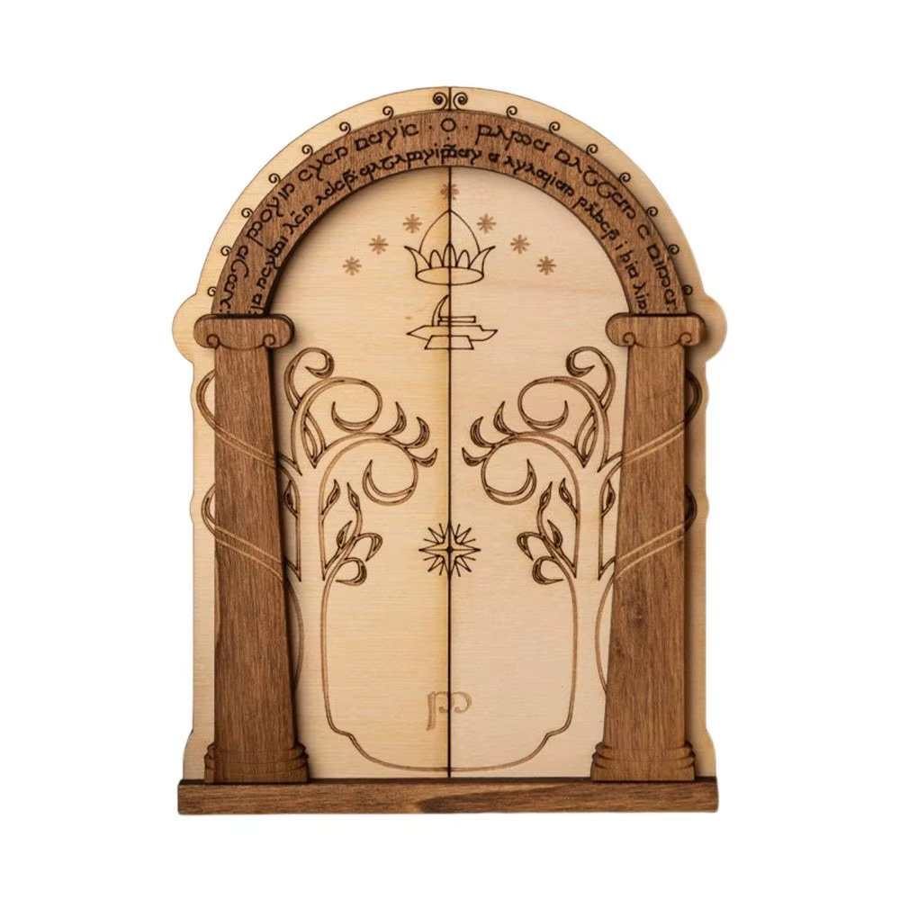 Porte d'elfe en bois, petits accessoires de jardin, porte de fée miniature, décoration de jardin DIY