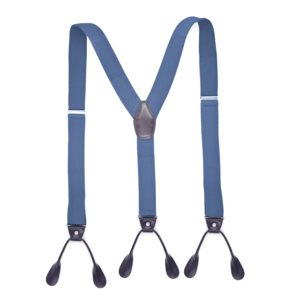 Bretelles Vintage en cuir pour hommes et femmes adultes, bout de bouton garni, dos en Y, bretelles é