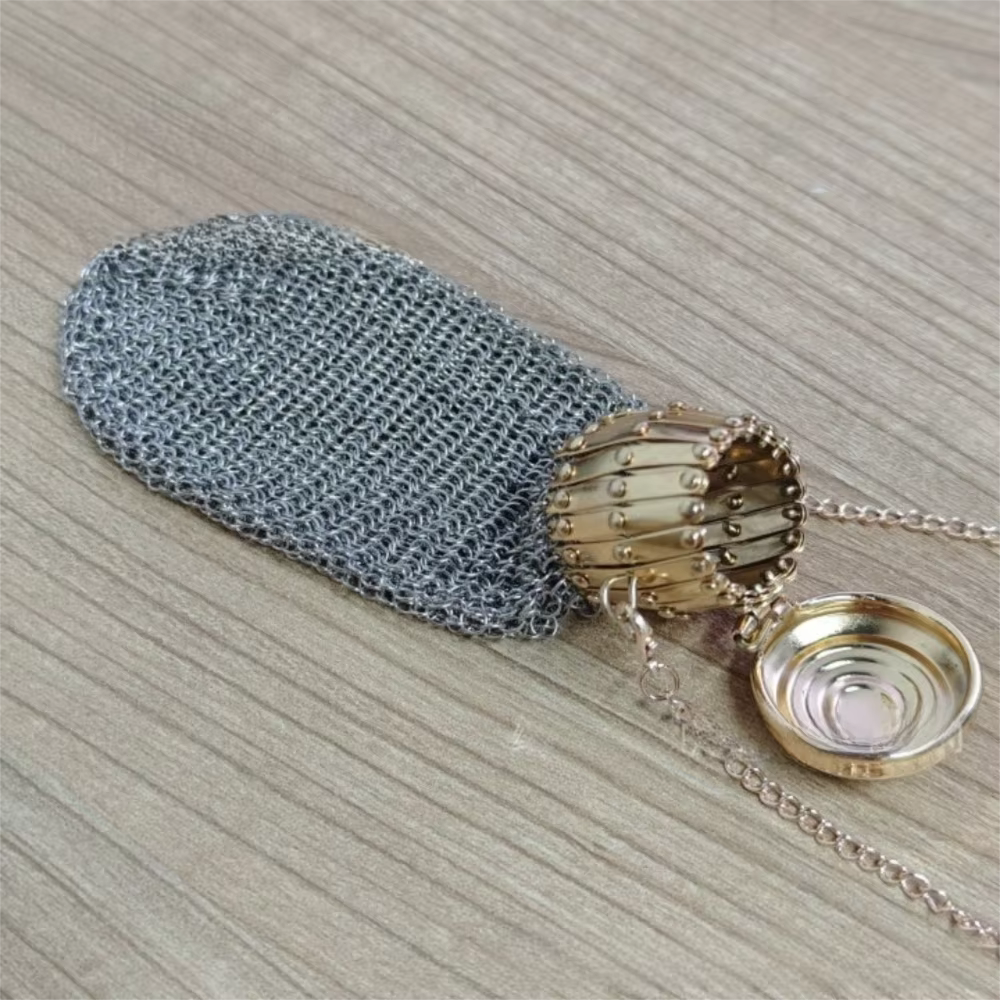 Porte-monnaie en maille avec couvercle torsadé, mini porte-monnaie, petites poudres, haut rétro, sac